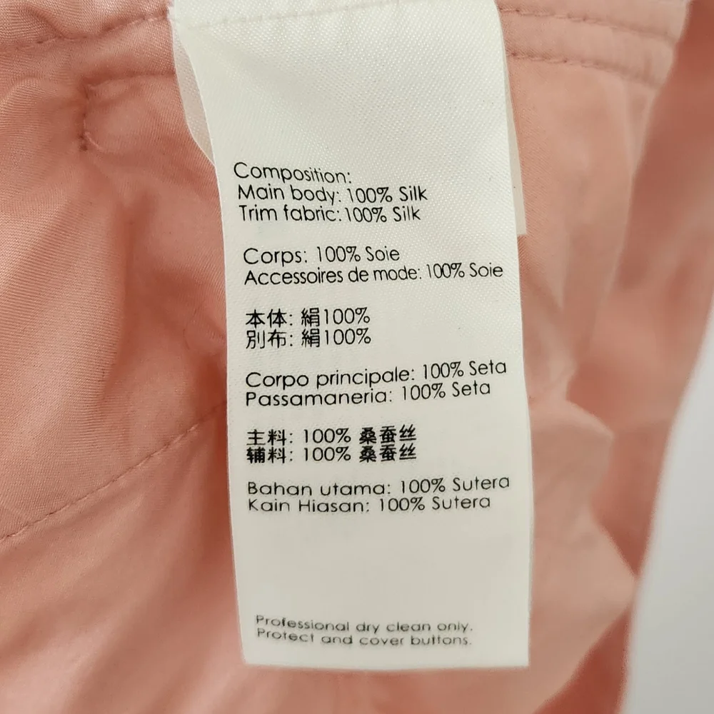 3.1 Phillip Lim Silk Tapered Trouser Pants Pastel Pink 2 NWOT - Picture 4 of 4